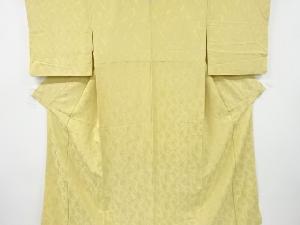 抽象模様織り出し一つ紋色無地着物